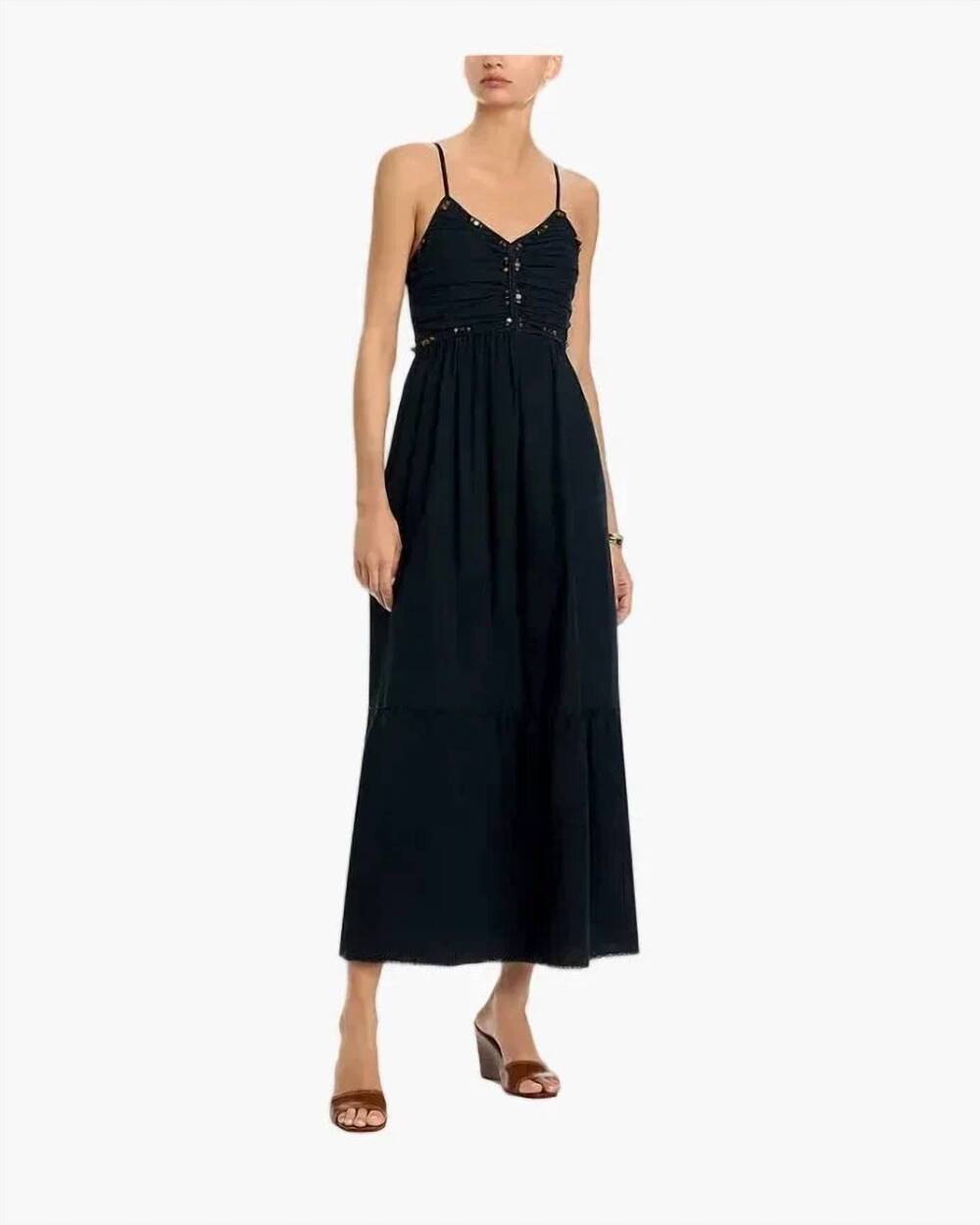 NEW RAILS ivana midi dress in black